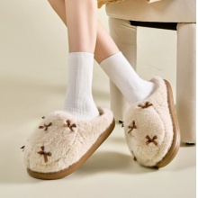 毛绒棉拖鞋女冬天室内防滑厚底毛拖鞋秋冬季居家棉拖保暖家居拖鞋