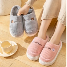 棉拖鞋情侣厚底居家情侣静音防滑保暖地板拖鞋秋冬天家用日式拖鞋