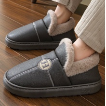 特大码棉拖鞋男士秋冬季室内外加绒保暖防滑包跟踩屎感棉鞋
