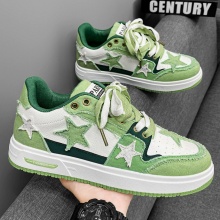 男鞋春季2024新款潮流百搭休闲跑步运动厚底耐磨透气青少年运动鞋