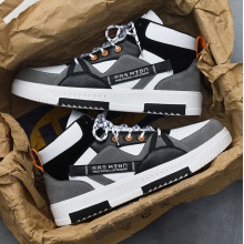 男鞋2024秋季新款潮流百搭休闲运动厚底男士高帮国潮小众设计运动鞋