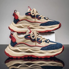 夏季新款软底复古运动休闲鞋高级感网面阿甘鞋轻便透气韩版运动鞋