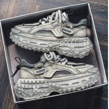 老爹男鞋2025新款夏季百搭复古做旧男士潮流厚底软底运动潮鞋