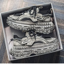 老爹男鞋2025新款夏季百搭复古做旧男士潮流厚底软底运动潮鞋