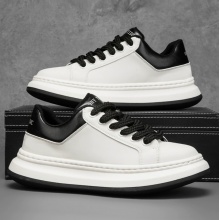 小白鞋夏季透气皮面百搭防水防滑潮鞋户外跨境爆款男鞋学生运动鞋