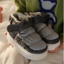 鳄鱼包跟棉拖鞋女冬季居家室内可爱情侣保暖厚底防水外穿棉鞋男士