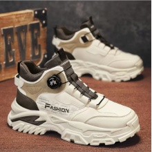 工装男鞋2024秋季新款男士工地干活劳保运动休闲鞋厚底防水马丁靴