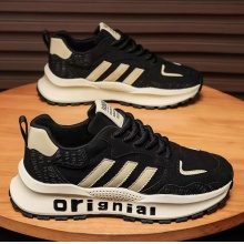 男鞋2024秋冬新款潮牌高级感休闲运动鞋青少年复古轻便厚底运动鞋