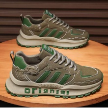 男鞋2024秋冬新款潮牌高级感休闲运动鞋青少年复古轻便厚底运动鞋