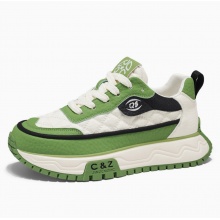 鞋子男鞋2025新款冬季百搭时尚拼色防滑厚底耐磨青少年运动阿甘鞋