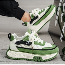 鞋子男鞋2025新款冬季百搭时尚拼色防滑厚底耐磨青少年运动阿甘鞋