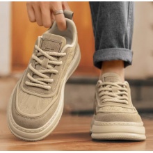 真皮男鞋冬季休闲板鞋青少年高级感复古运动防滑增高软底百搭潮鞋