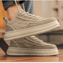 真皮男鞋冬季休闲板鞋青少年高级感复古运动防滑增高软底百搭潮鞋