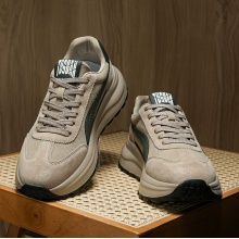 秋季男鞋2025新款复古防滑阿甘潮流休闲运动男士增高厚底老爹潮鞋