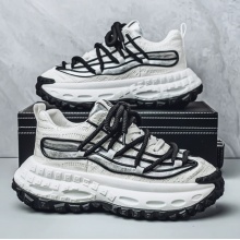 男鞋2025秋季新款复古百搭舒适厚底增高老爹鞋