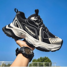 男鞋2024夏季新款网面透气时尚休闲厚底潮流百搭跑步老爹潮鞋