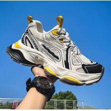 男鞋2024夏季新款网面透气时尚休闲厚底潮流百搭跑步老爹潮鞋