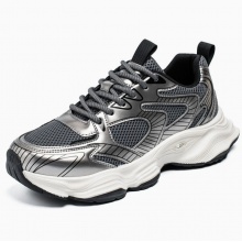 男鞋2025夏季新款个性韩版厚底老爹鞋青少年网面透气防臭运动潮鞋