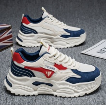 男鞋2025春季新款潮流百搭男士休闲厚底耐磨网面透气老爹潮鞋