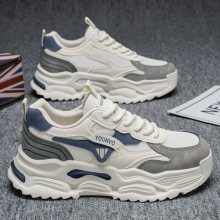 男鞋2025春季新款潮流百搭男士休闲厚底耐磨网面透气老爹潮鞋