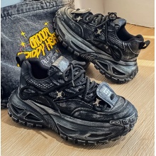 男鞋2025新款冬季百搭厚底增高老爹鞋