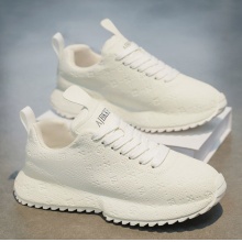 欧洲站男鞋冬季潮流百搭休闲青少年跑步运动厚底内增高黑色老爹鞋