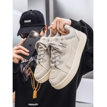 男鞋子潮鞋原创美式高街厚底板鞋男士ins网红百搭小众设计港风鞋